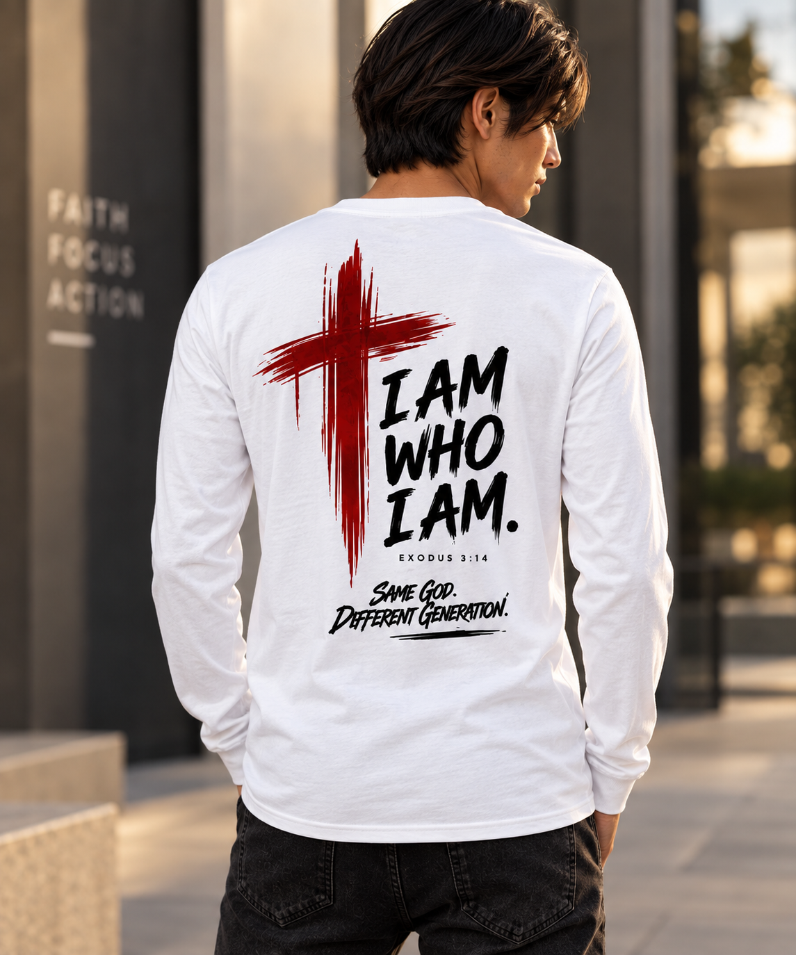I AM WHO I AM - Crimson Classic Long Sleeve Tee
