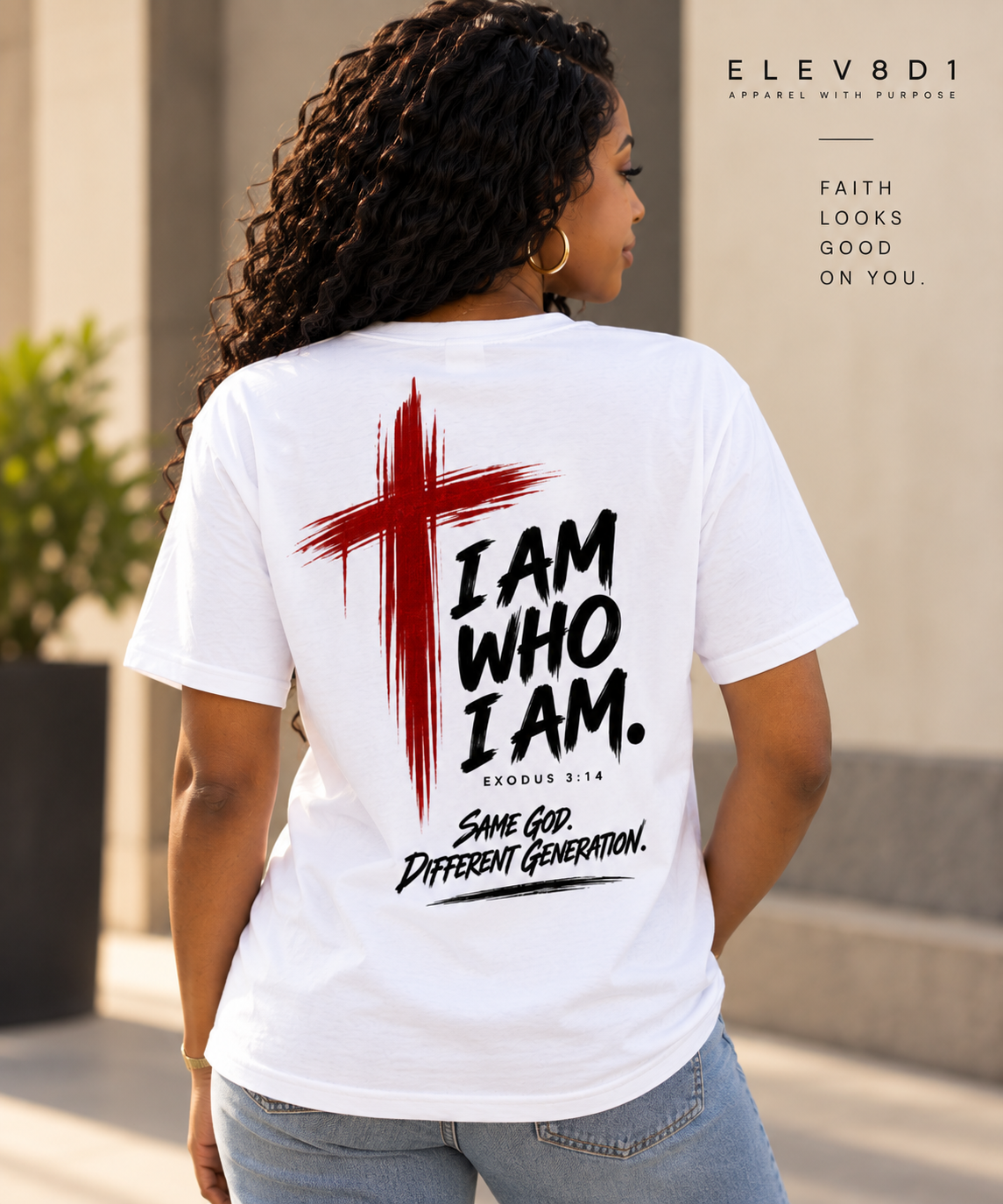 I AM WHO I AM — Crimson Classic Tee