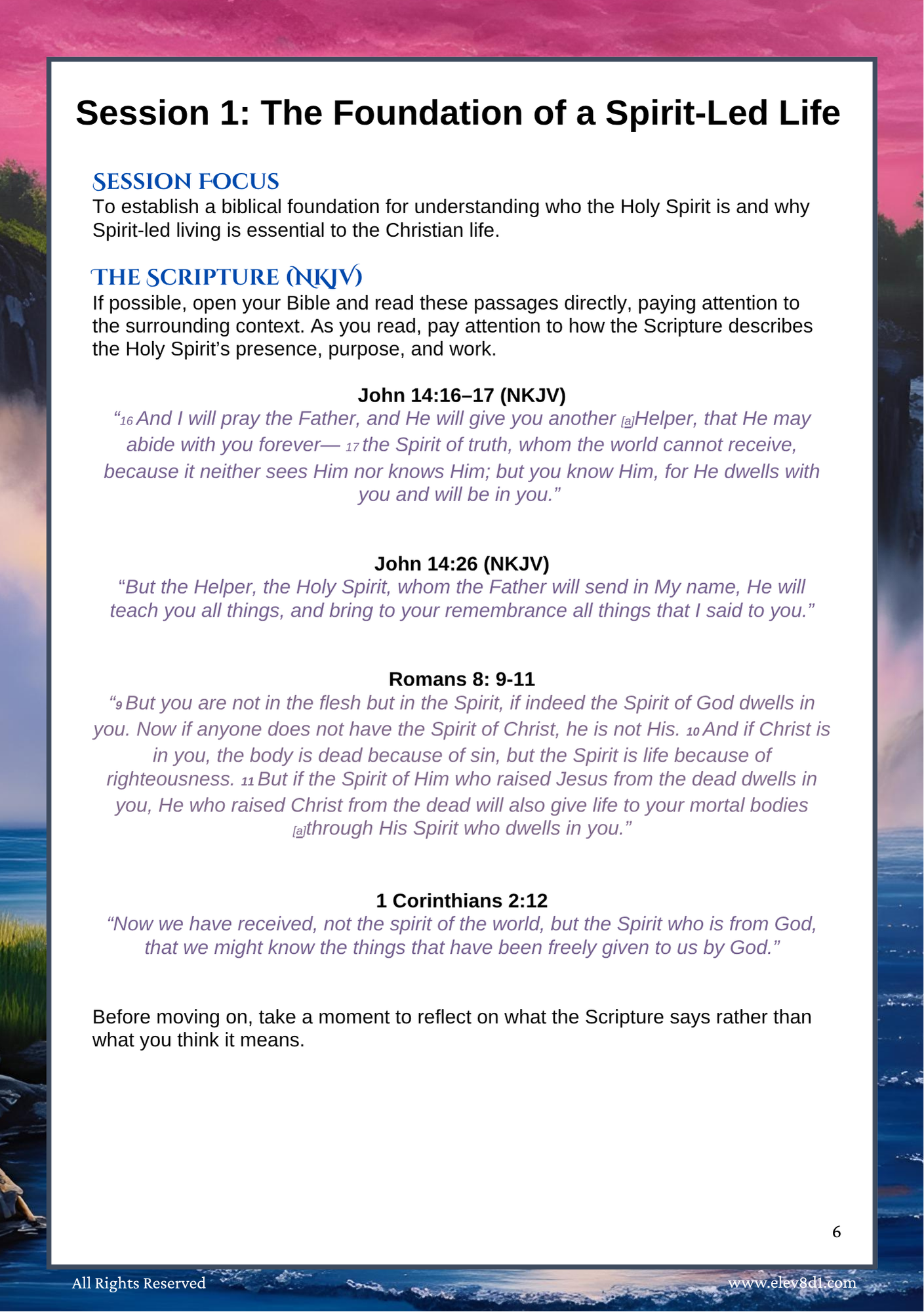 Walking in Step With the Holy Spirit