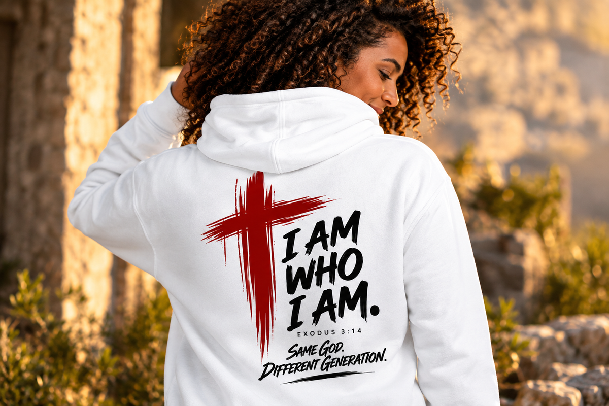 I AM WHO I AM — Crimson Classic Hoodie