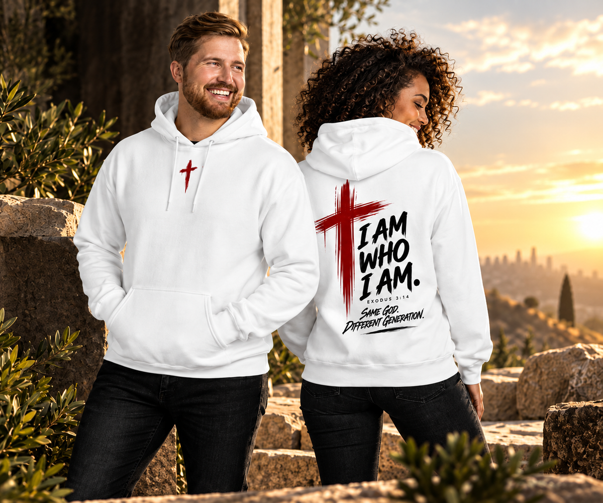 I AM WHO I AM — Crimson Classic Hoodie