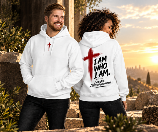 I AM WHO I AM — Crimson Classic Hoodie