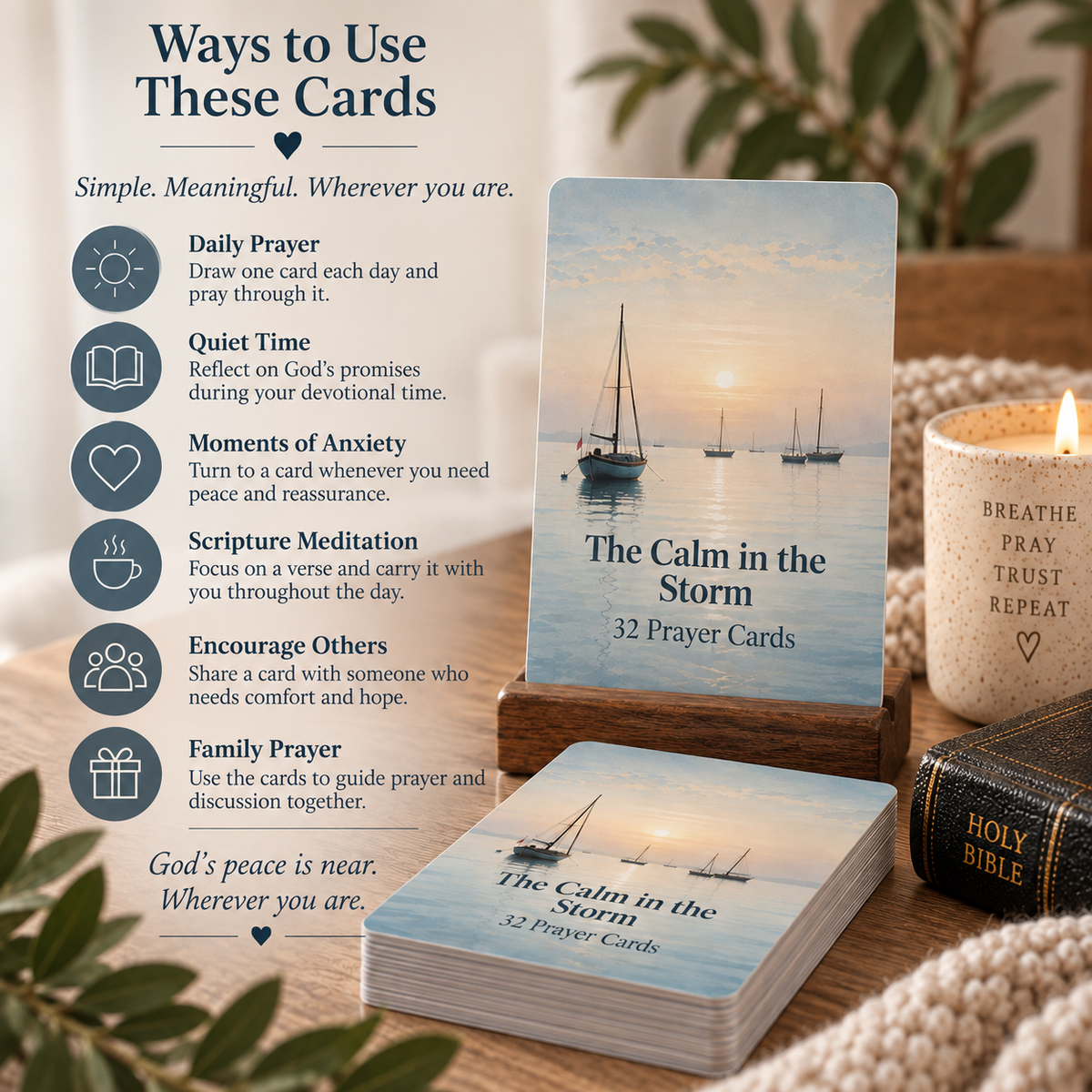 The Calm in the Storm Prayer Cards