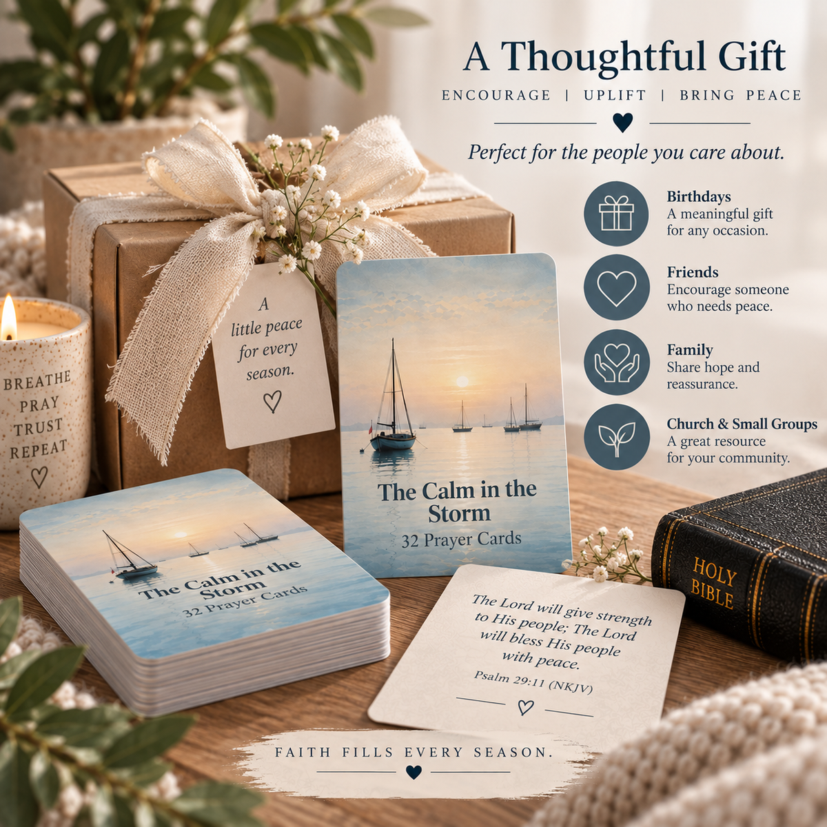 The Calm in the Storm Prayer Cards