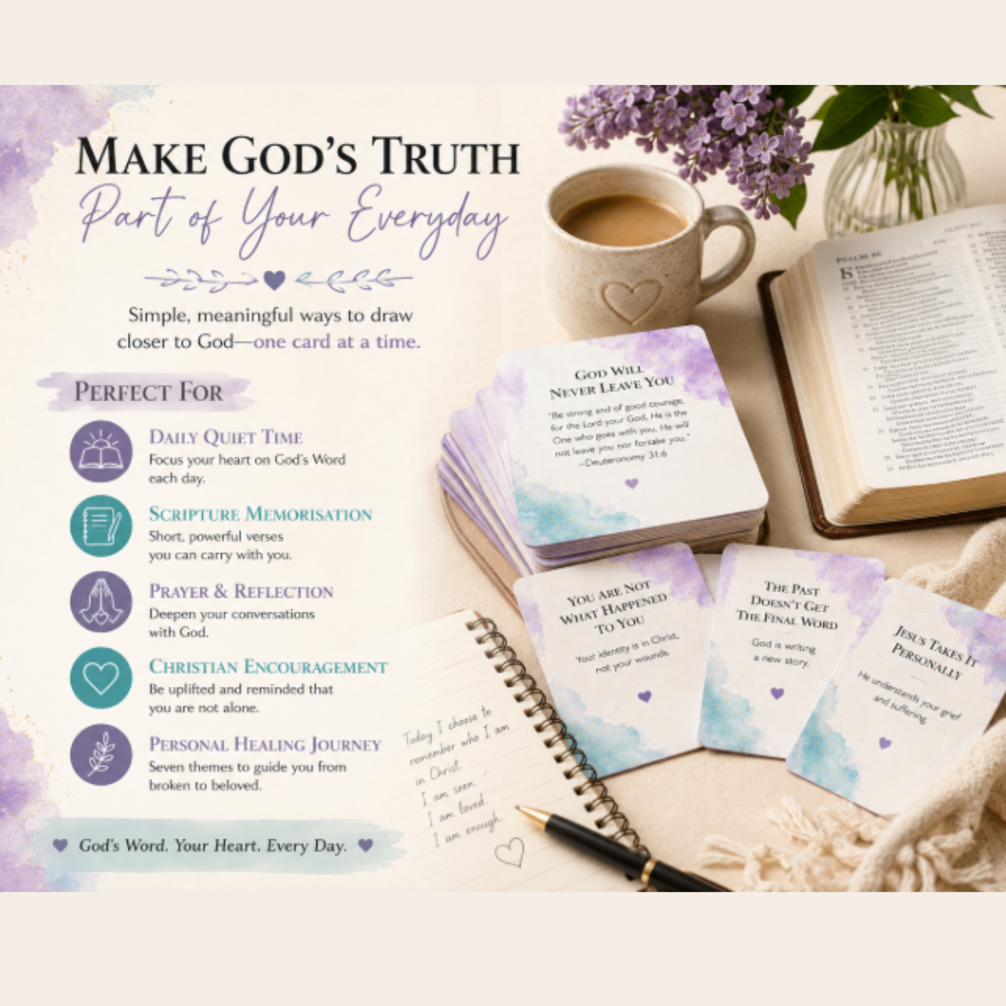 From Broken to Beloved: Healing Scripture Cards