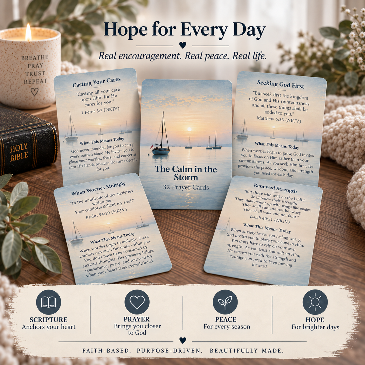 The Calm in the Storm Prayer Cards