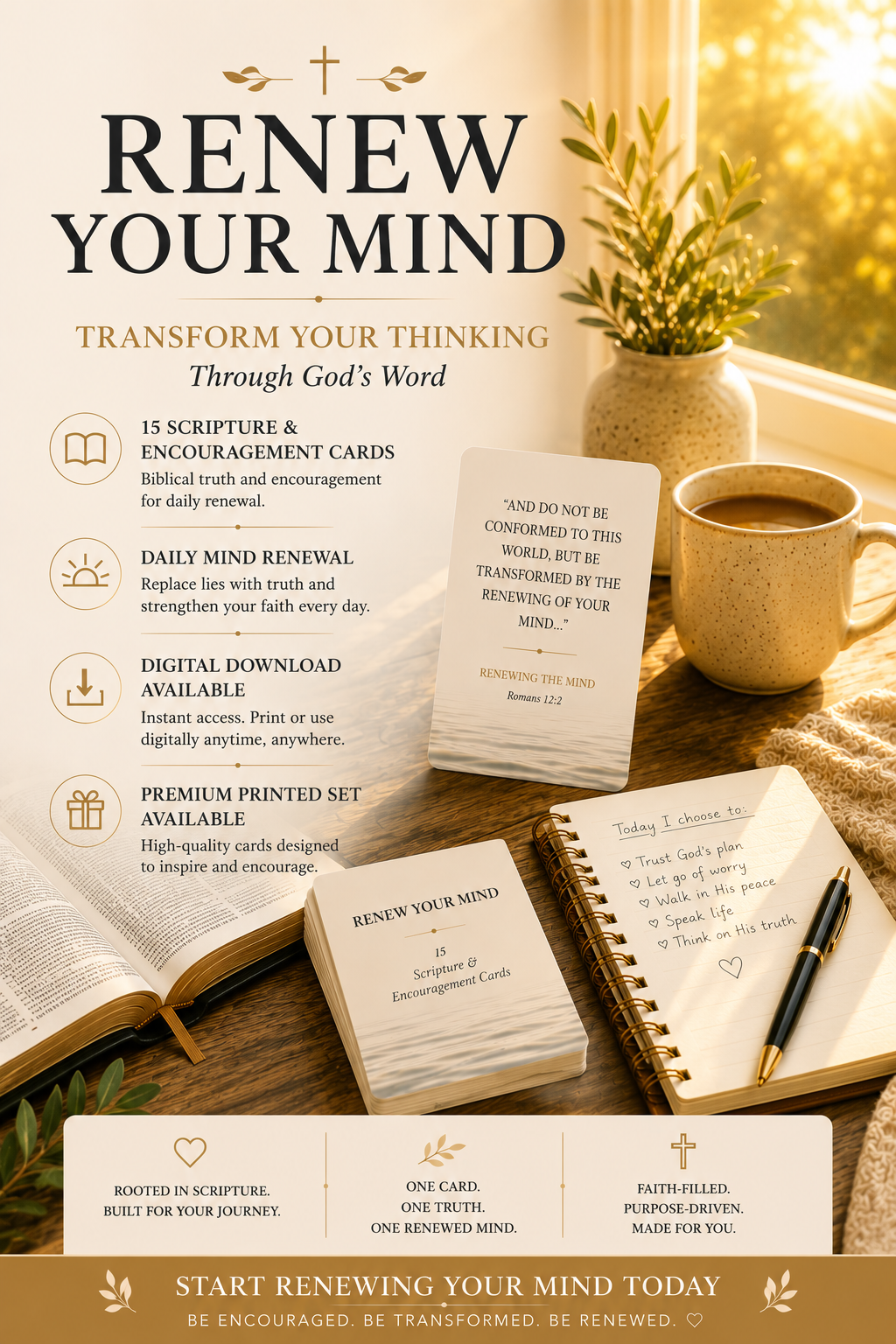 Renew Your Mind: Scripture & Encouragement Cards
