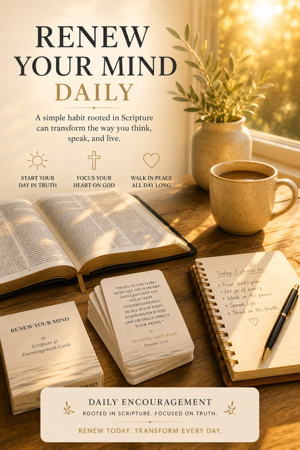 Renew Your Mind: Scripture & Encouragement Cards