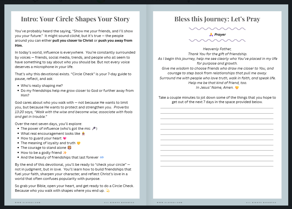 Circle Check: 7 Days to Choosing Friends that Fuel Your Faith