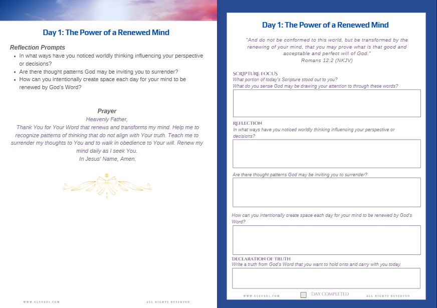Transformed: Renewing the Mind through God's Word